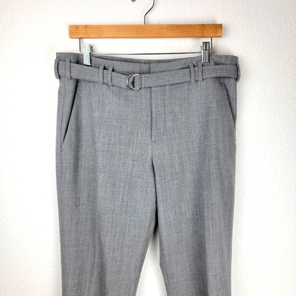 Vince Cashmere Wool Blend Belted Joggers Gray 10 - Picture 5 of 11
